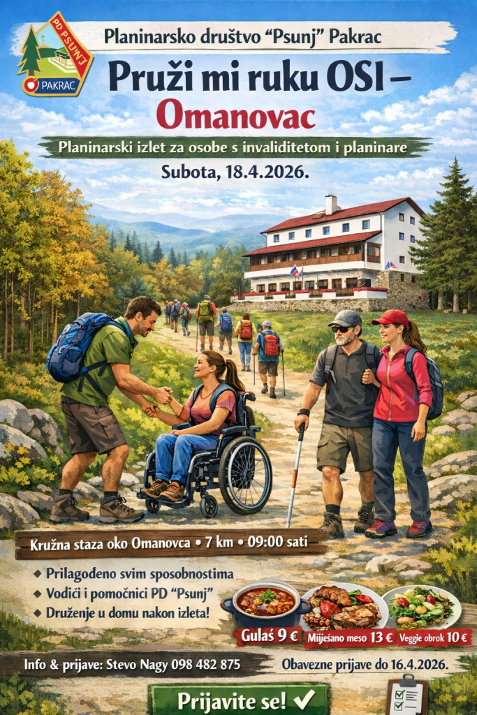Izlet kružnom stazom oko Omanovca za osobe sa invaliditetom i ostale